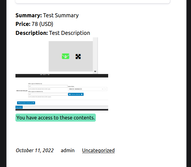 Filees shown after payment
