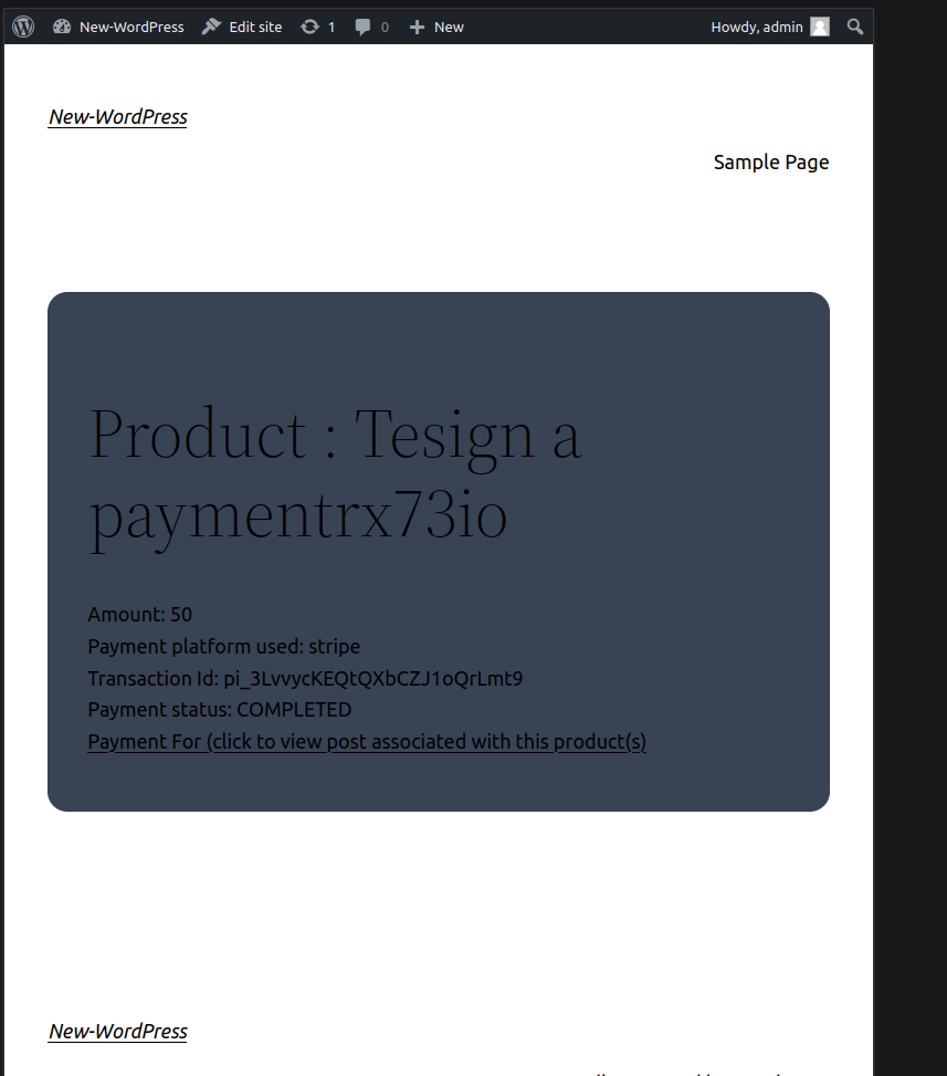Payment Details